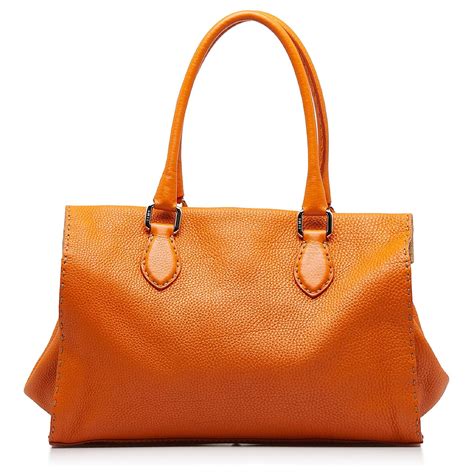 fendi fold tote orange selleria|Fendi Selleria Firenze Frame Bag .